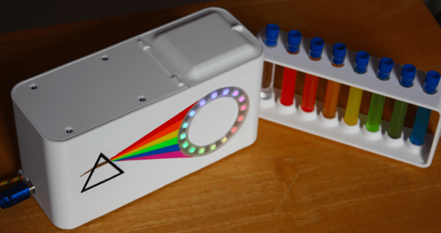 este espectrofotometro impulsado por arduino utiliza un pequeno prisma para crear arco iris 5f3b224b2216c - Electrogeek