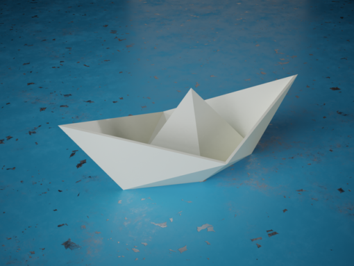 floating paper boat - Electrogeek
