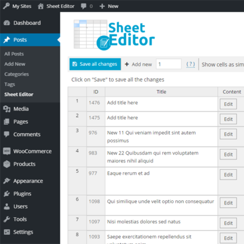 WP Sheet Editor - Electrogeek