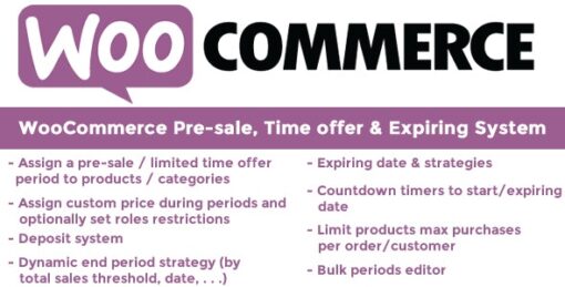 WooCommerce Pre sale Time offer plugin - Electrogeek